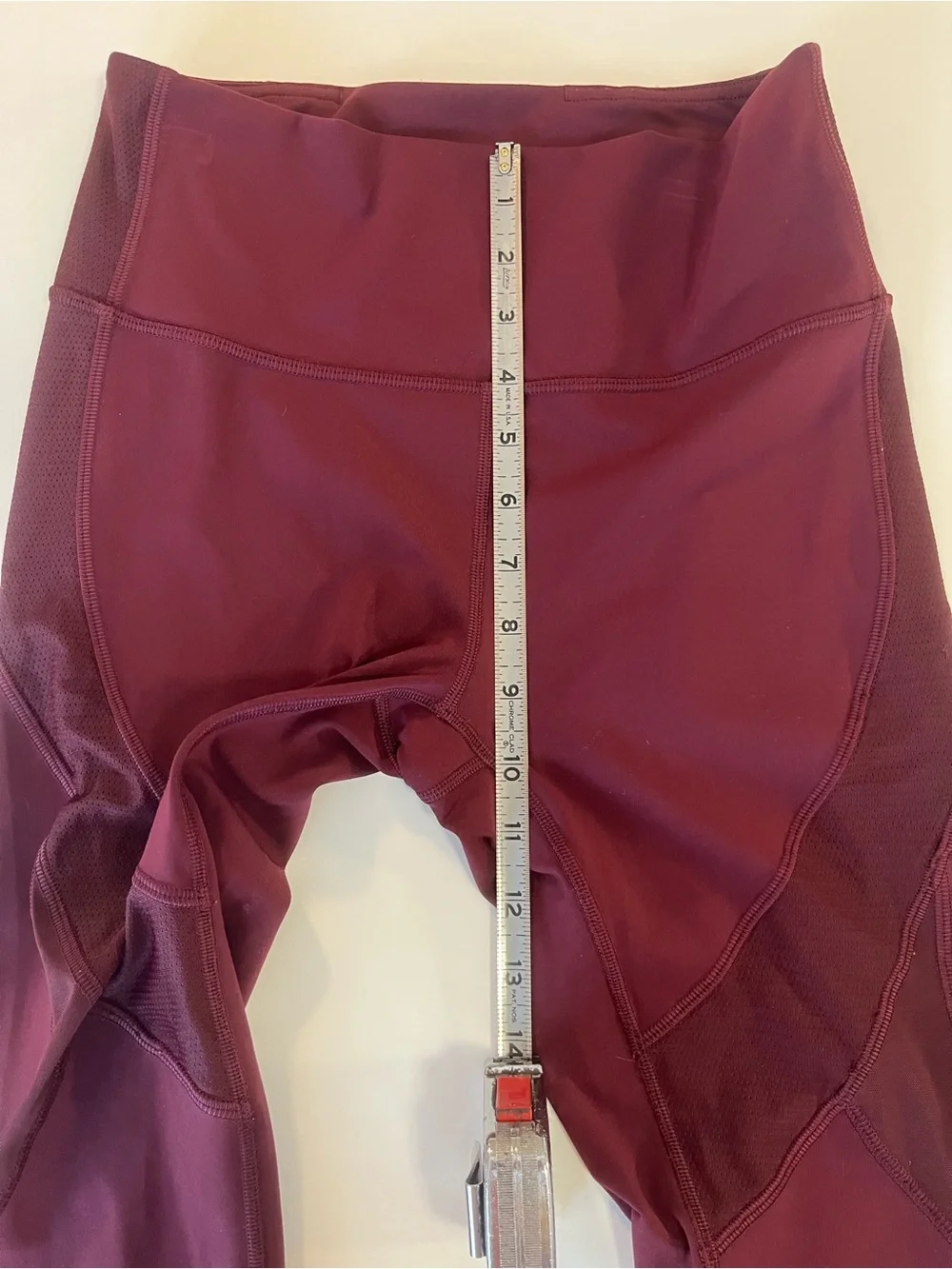 Lululemon Wunder Under High-Rise Tight 28” Mesh Garnet Burgundy Leggings Size 6